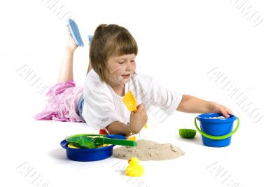 Playing with sand
