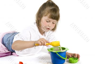 Playing with sand