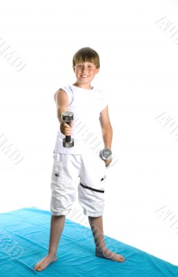 Kid is lifting