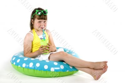 Swimming girl