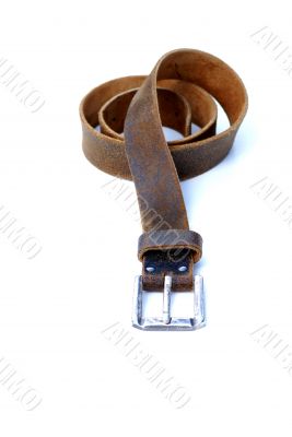 Isolated leather belt.