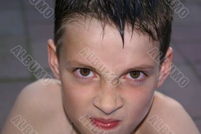 Angry boy.