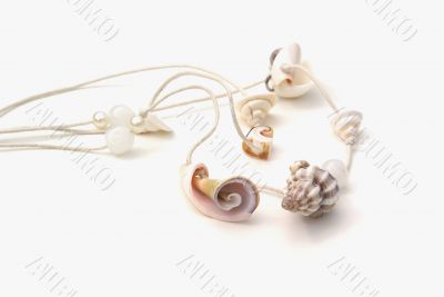 An isollated necklace.
