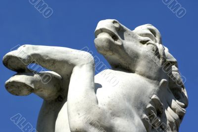 Horse statue.