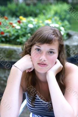 A teenage girl.