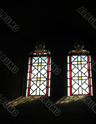 Stained glass.