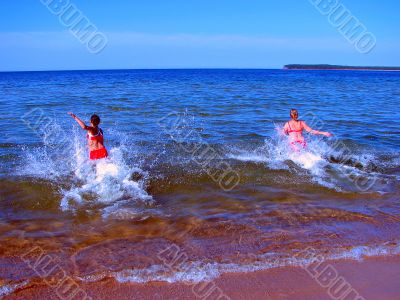 woman swiming