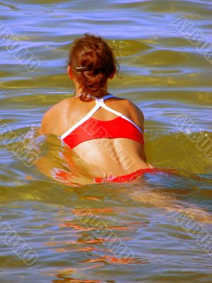 woman swimming