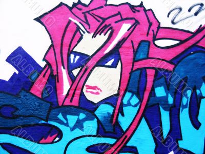 Graffiti with girl
