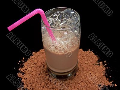 Glass of Chocolate Milk