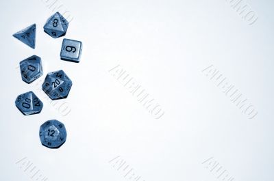 blue gaming dice