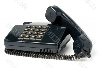 Telephone set of black color