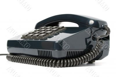 Telephone set of black color