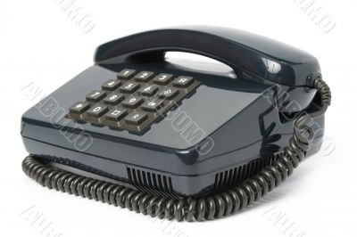 Telephone set of black color