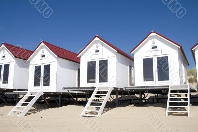 white beach-houses