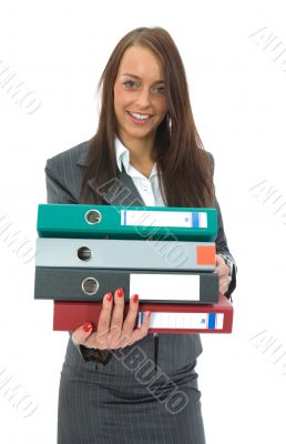 Business woman with folder
