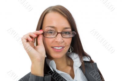 portrait by young, beautiful woman