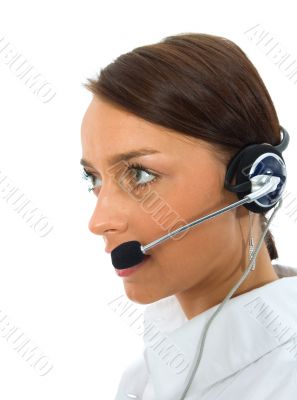 Business woman colling