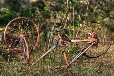 rusty bicycle hdr