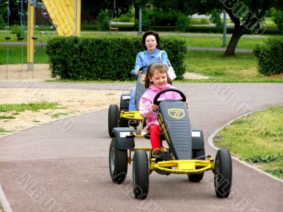 two happy riders