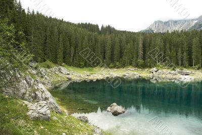 Beautiful lake in mountains