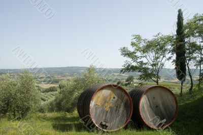 Chianti-wine in Tuscany
