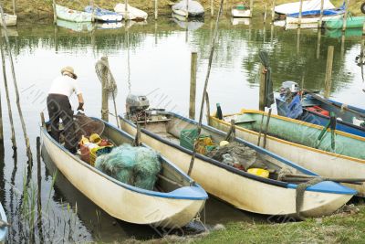 fisherman in boat