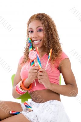 Happy candy girl