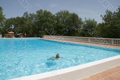 swimming man