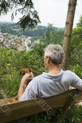 man and dog