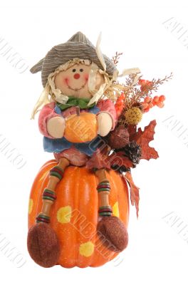 Scarecrow on Pumpkin