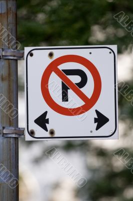 No parking sign