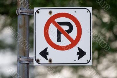 No parking sign