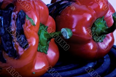Roasted red peppers