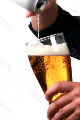 pouring beer