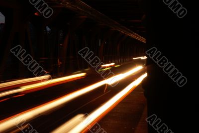 Traffic on a bridge