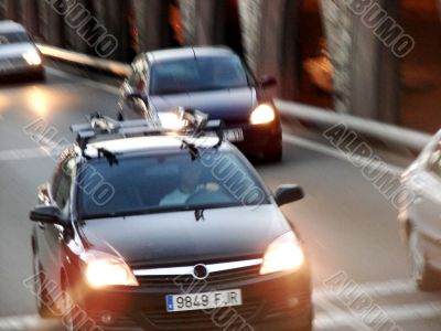 movement of cars on a line