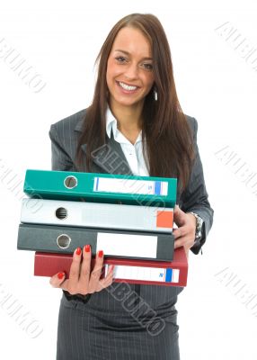 Business woman with folder