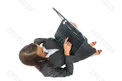 business woman and laptop