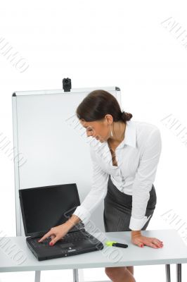 business woman and laptop