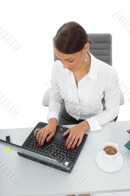 business woman and laptop
