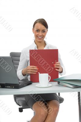 business woman and laptop