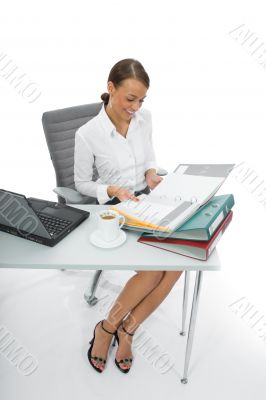 business woman and laptop