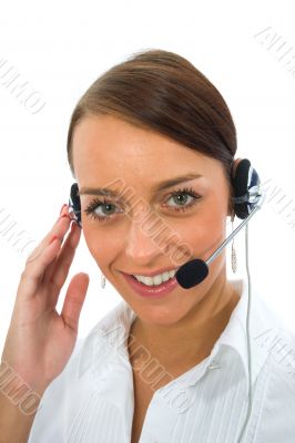 Business woman colling