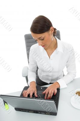 business woman and laptop