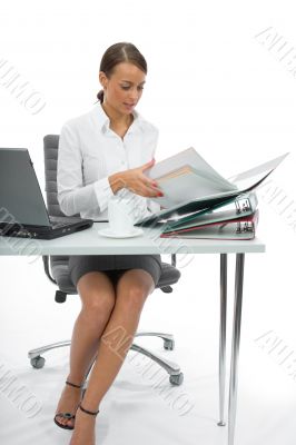 business woman and laptop