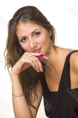 The beautiful girl with the handle