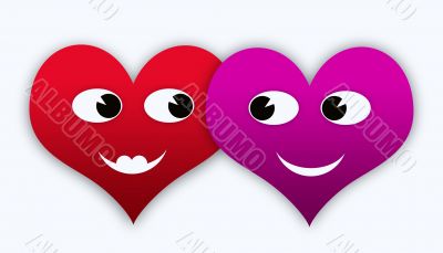 Red hearts illustartion