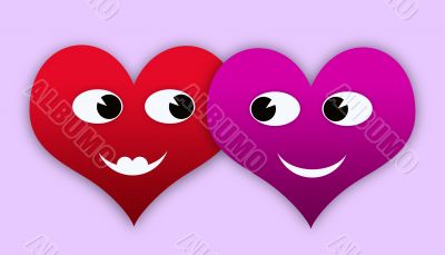 Red hearts illustartion