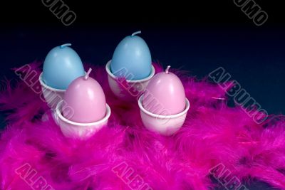 Pink easter scene